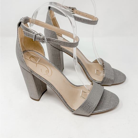 NEW Sam Edelman Yaro Ankle Strap Sandal Pewter Metallic Size 7 MSRP $100 - Picture 8 of 15